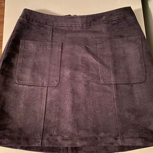 Suede High Waisted Mini Skirt
